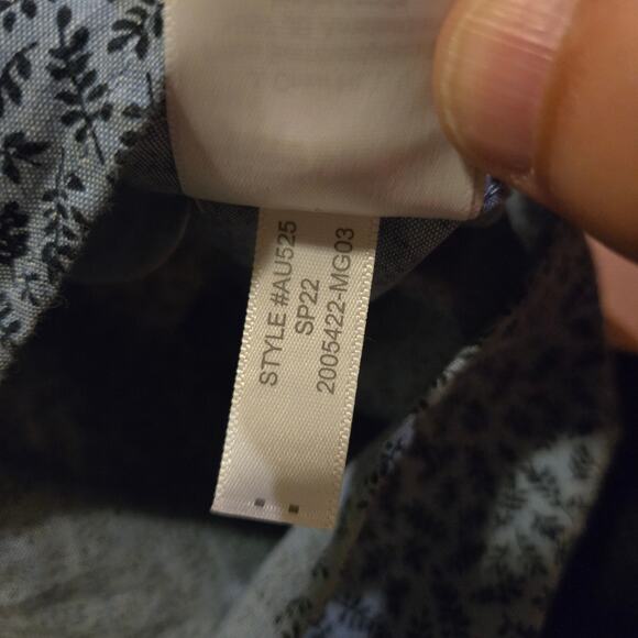 J.Crew Slim Fit Men’s XL Blue Floral Short Sleeve Cotton Shirt AU525 - Picture 6 of 9